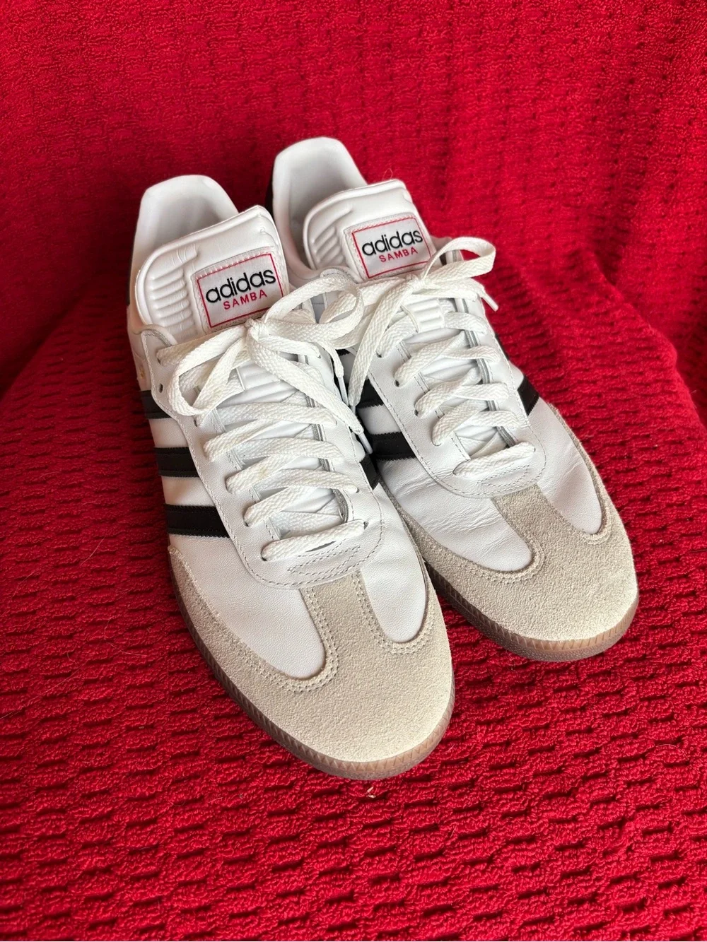 adidas Samba White with Black Stripes Men's Sneakers